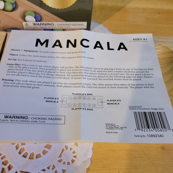 Mancala Wooden Classic Game - Picture 5 of 8